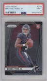 Michael Penix Jr. from the 2024 Panini Prizm set graded by PSA and given an overall grade of 9.