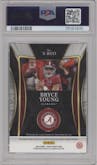 Bryce Young from the 2022 Panini Select Draft Picks set graded by PSA and given an overall grade of 10.