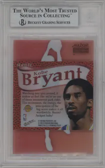 Kobe Bryant from the 1998-99 Skybox Premium set graded by Beckett and given an overall grade of 9.