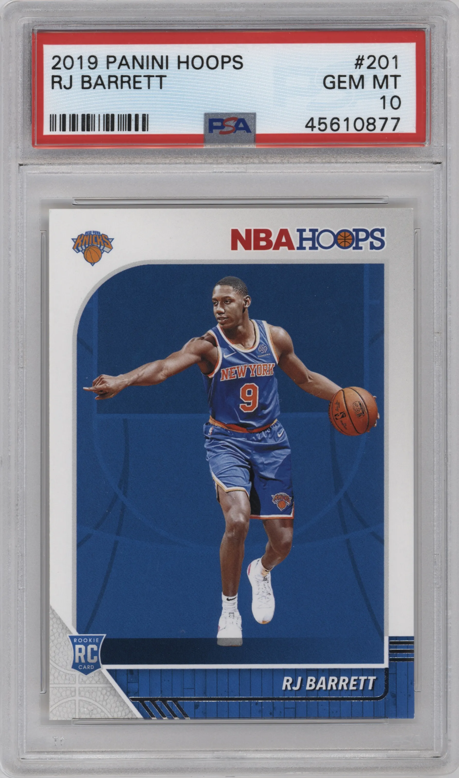 2019 Panini NBA Hoops RJ Barrett PSA 10