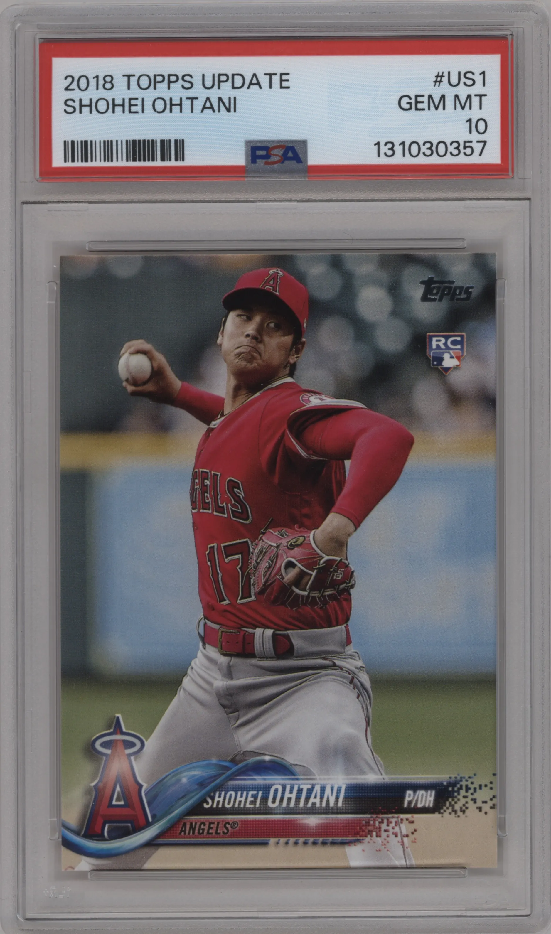 2018 Topps Update Shohei Ohtani PSA 10