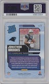 Jonathon Brooks from the 2024 Donruss set graded by PSA and given an overall grade of 10.