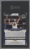 Stephen Curry from the 2020-21 Panini Prizm set featuring a Ruby Wave parallel graded by SGC and given an overall grade of 10.
