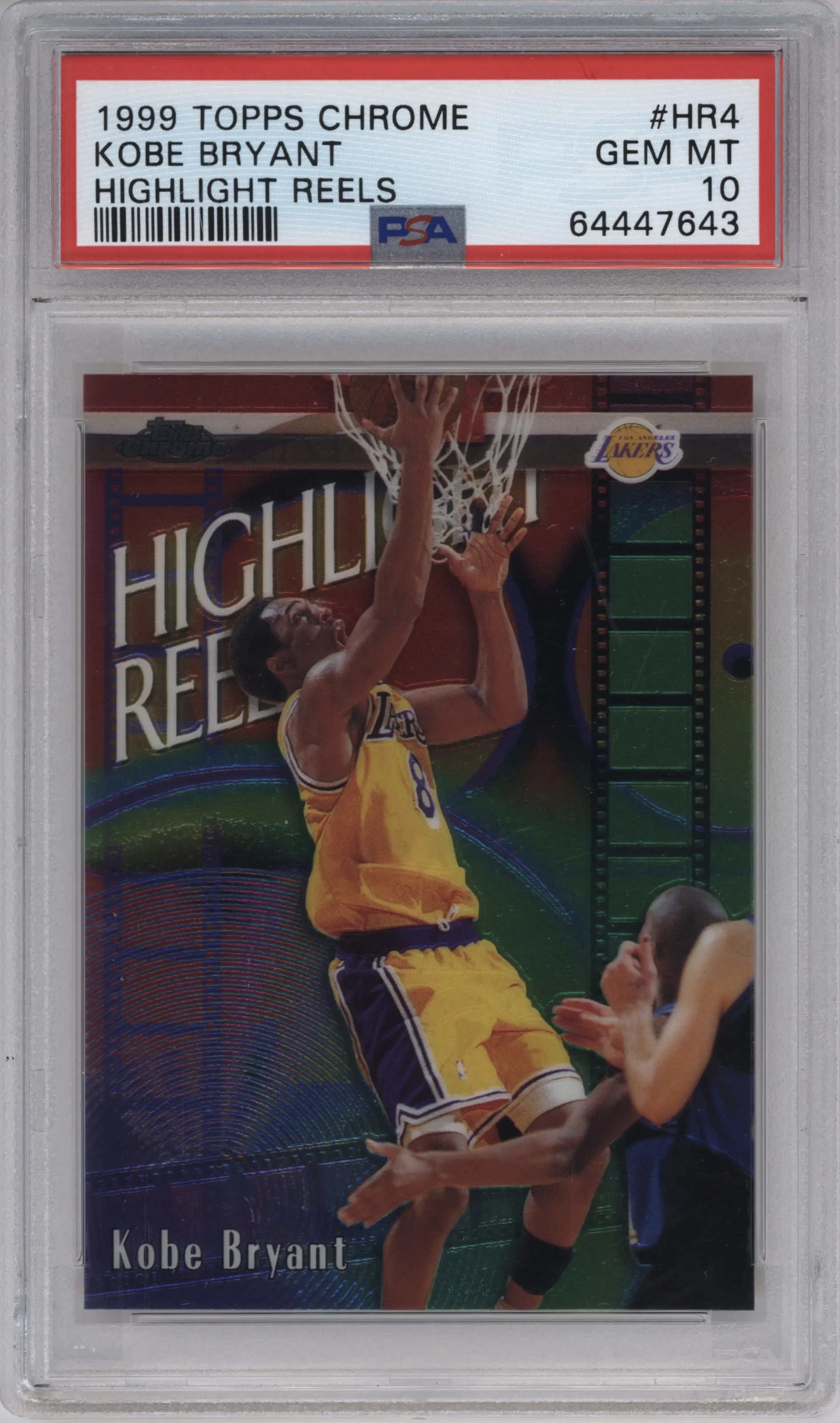 1999 Topps Chrome Highlight Reels Kobe Bryant #HR4 PSA 10