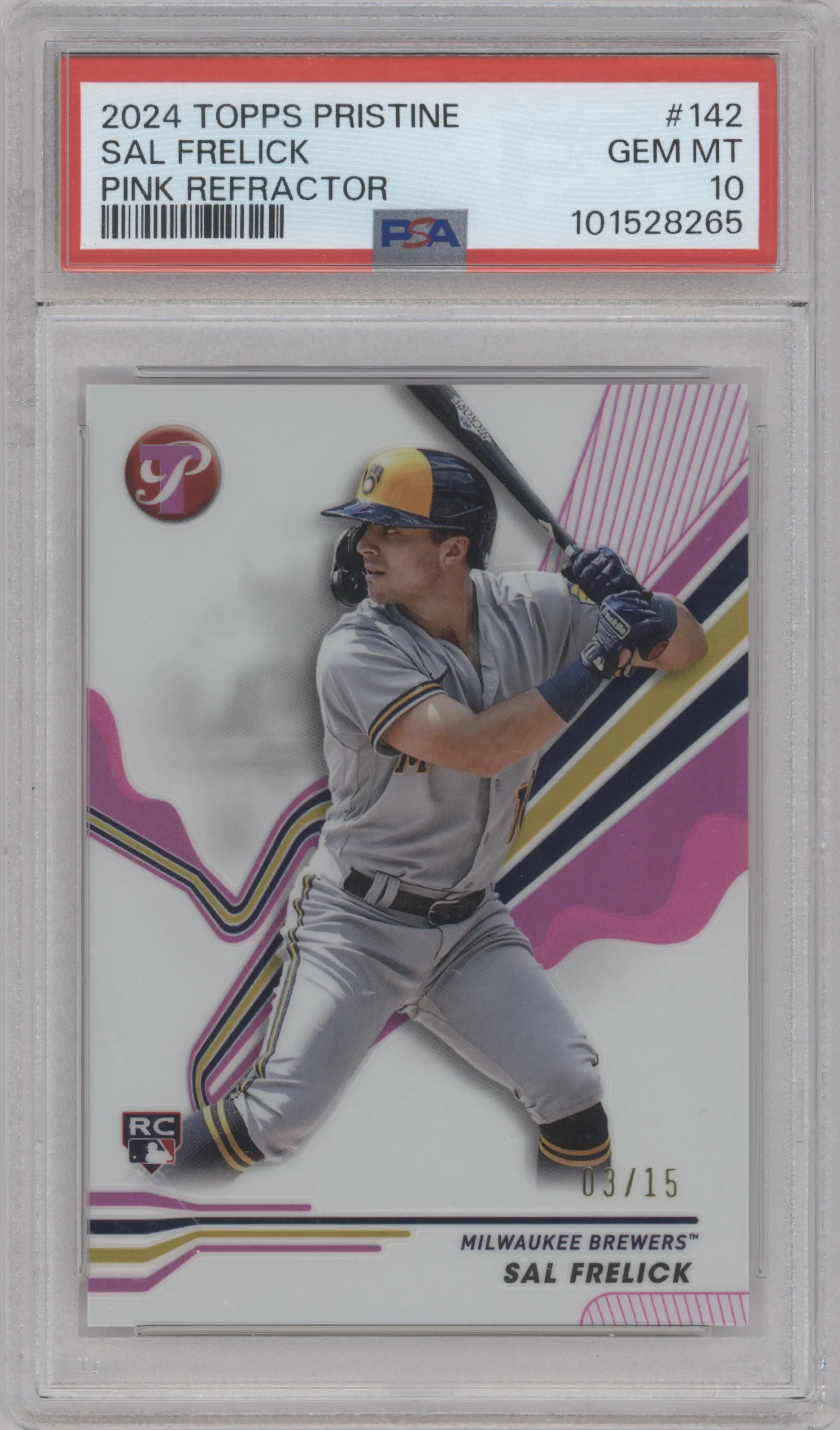 2024 Topps Pristine Sal Frelick Pink Refractors #142 PSA 10