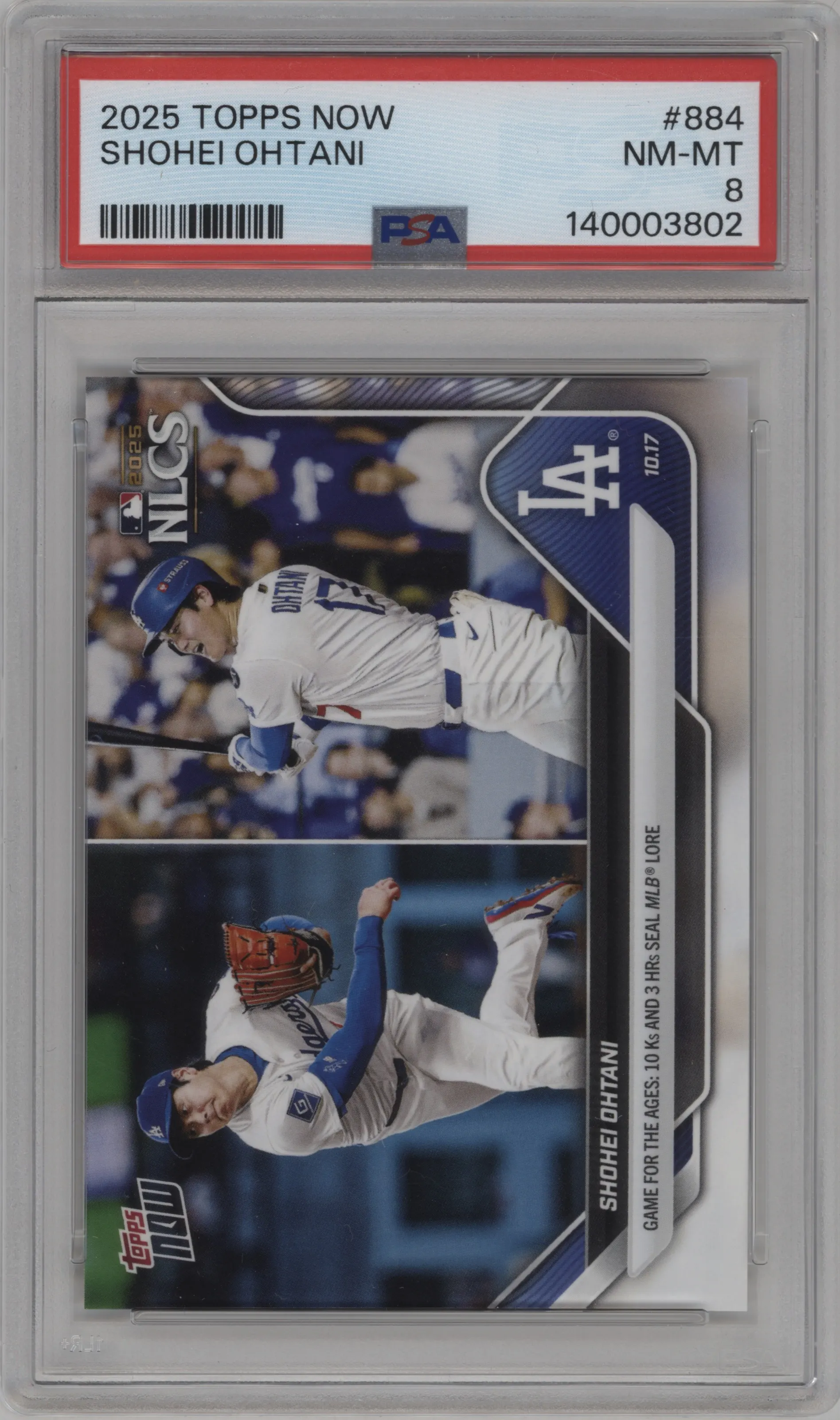 2025 Topps Now Shohei Ohtani PSA 8