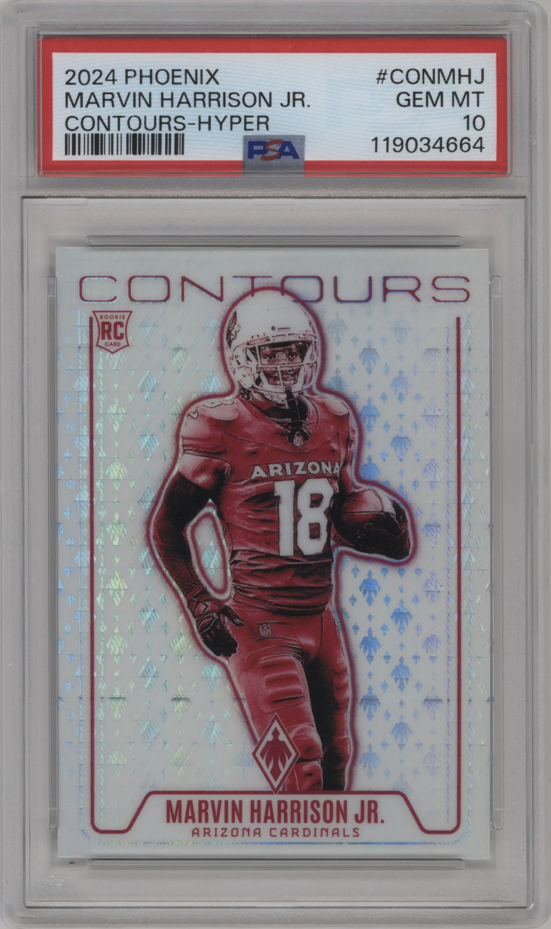 2024 Panini Phoenix Contours Marvin Harrison Jr. Hyper #CON-MHJ PSA 10