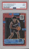 Paolo Banchero from the 2022-23 Panini Donruss Optic  set featuring a Red Sparkle parallel graded by PSA and given an overall grade of 9.