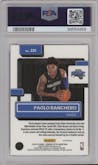 Paolo Banchero from the 2022-23 Panini Donruss Optic  set featuring a Red Sparkle parallel graded by PSA and given an overall grade of 9.