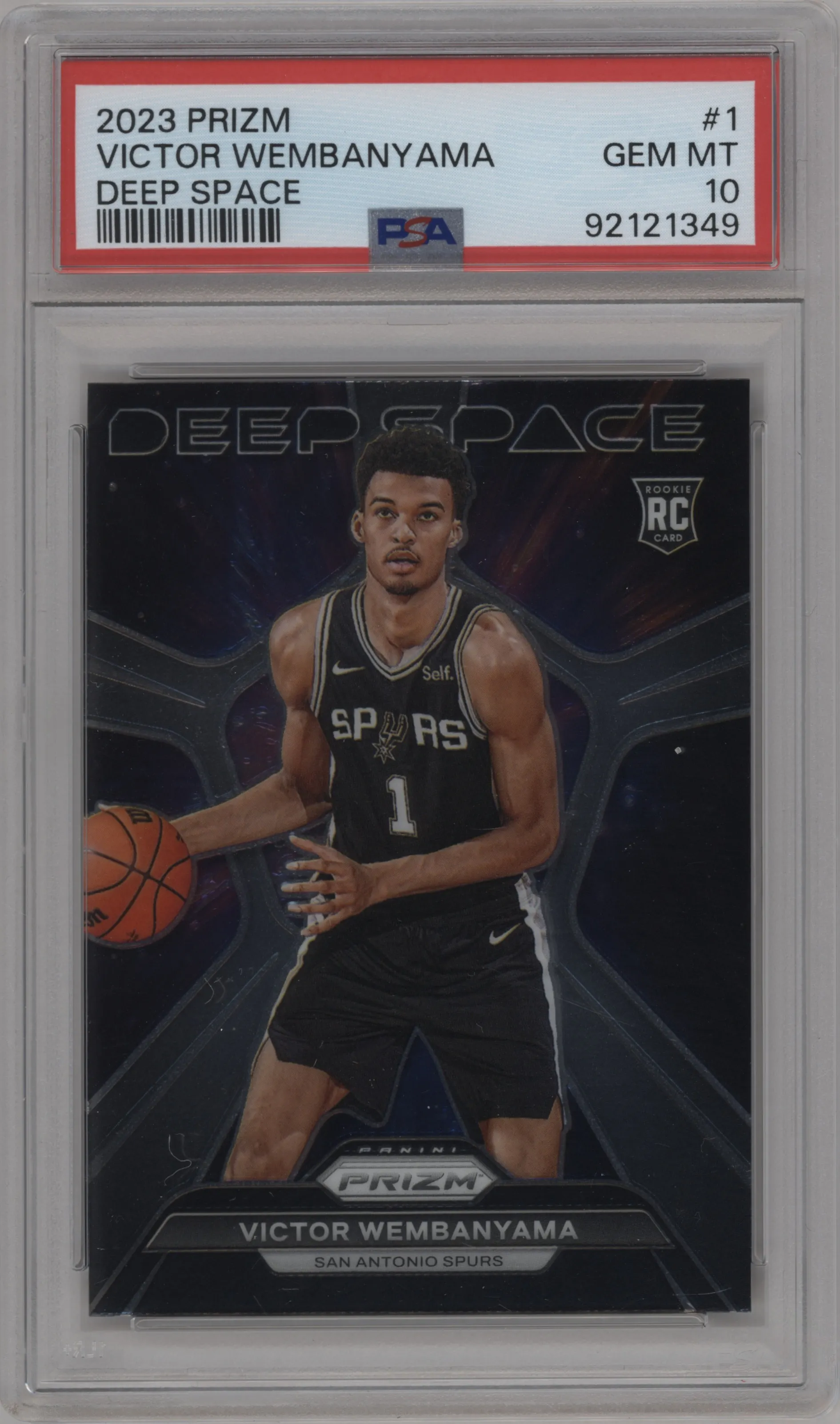 2023 Panini Prizm Deep Space Victor Wembanyama #1 PSA 10