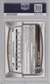 Juan Soto from the 2023 Topps The National VIP set featuring a Superfractor parallel graded by PSA and given an overall grade of 10.