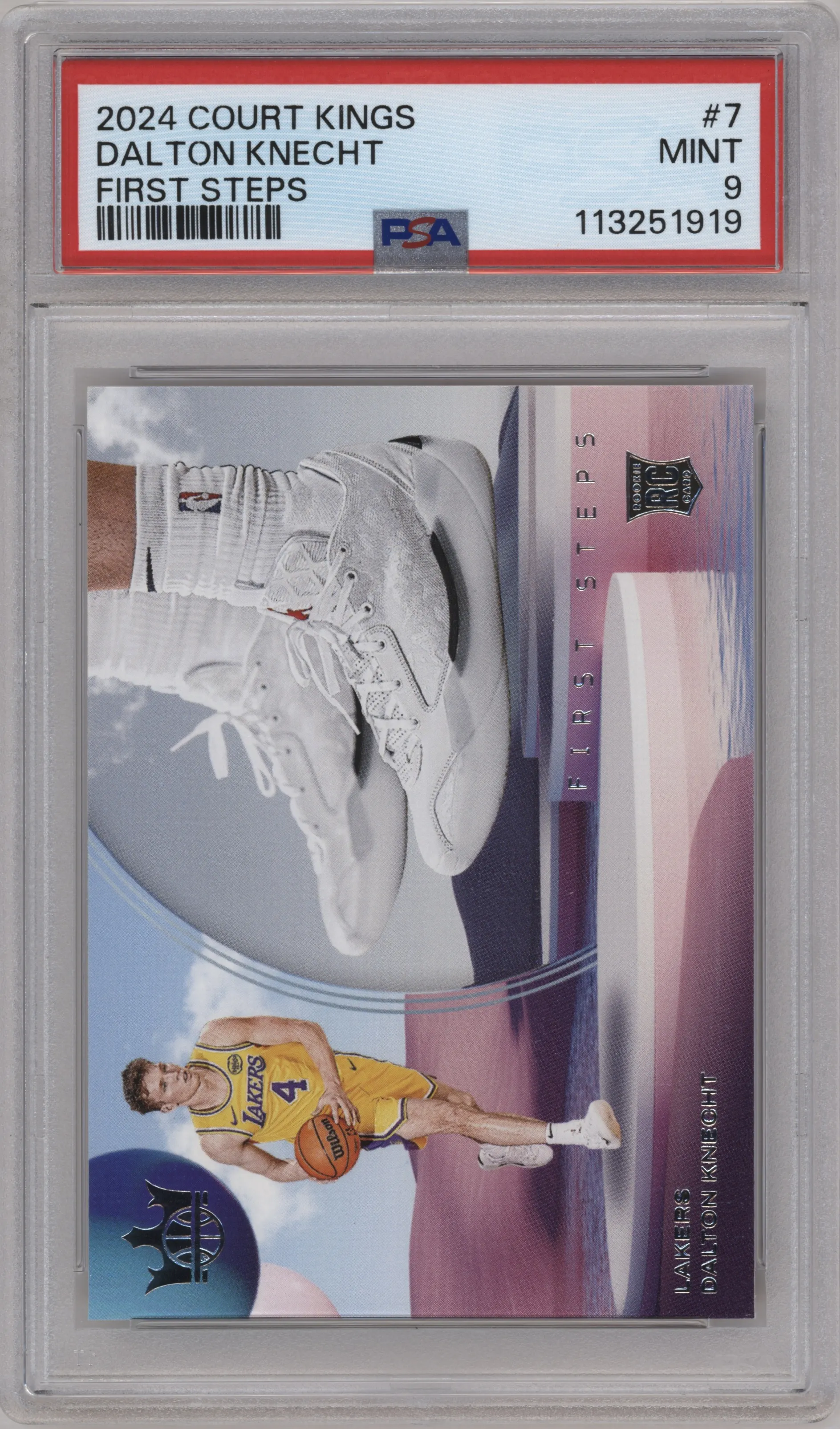 2024 Panini Court Kings First Steps Dalton Knecht PSA 9