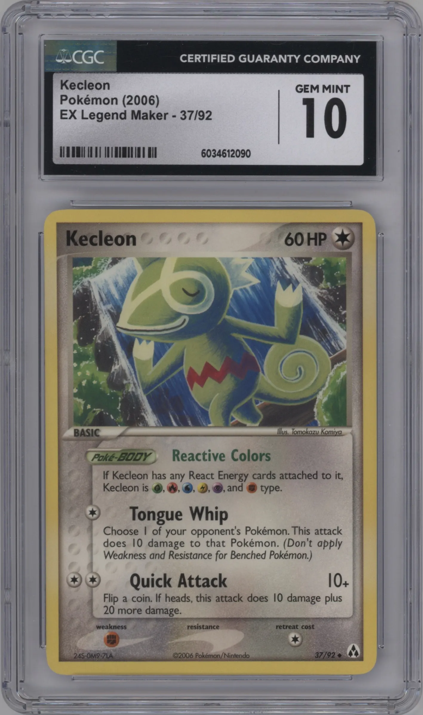 2006 Pokemon EX Legend Maker Kecleon CGC 10