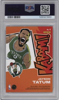 Jayson Tatum from the 2024-25 Panini Revolution set graded by PSA and given an overall grade of 9.