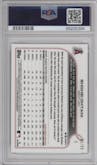 Shohei Ohtani from the 2022 Topps Chrome Ben Baller set featuring a Green Refractor parallel graded by PSA and given an overall grade of 9.