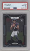 C.J. Stroud from the 2023 Panini Prizm set graded by PSA and given an overall grade of 10.
