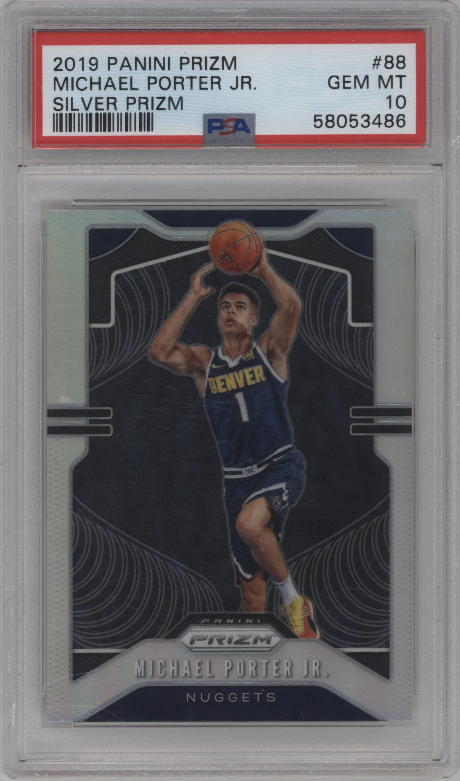 2019 Panini Prizm Michael Porter Jr. Silver Prizm #88 PSA 10