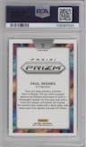 Paul Skenes from the 2024 Panini Prizm set graded by PSA and given an overall grade of 10.