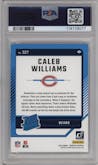 Caleb Williams from the 2024 Donruss set graded by PSA and given an overall grade of 10.