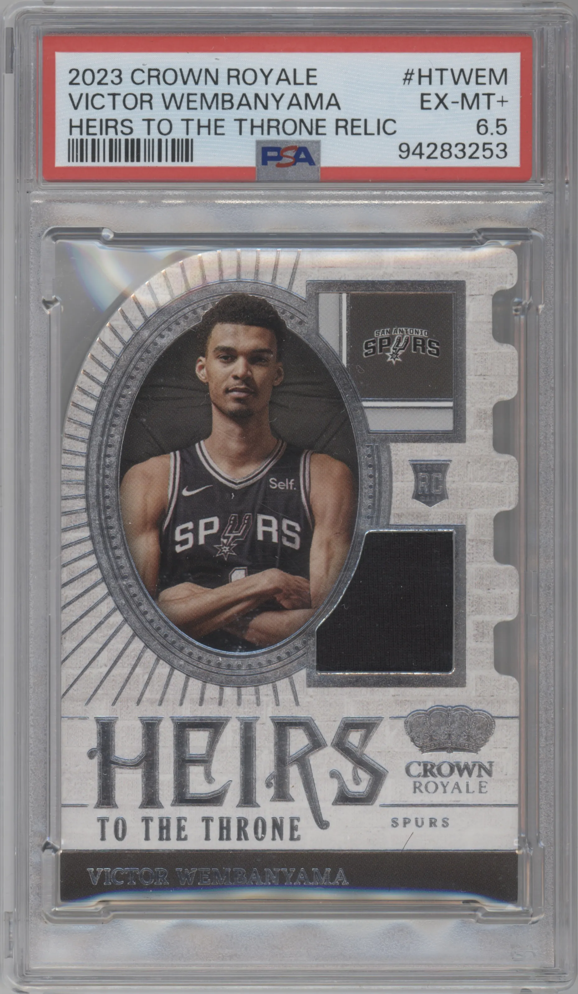2023 Panini Crown Royale Heirs to the Throne Victor Wembanyama #HT-WEM PSA 6.5