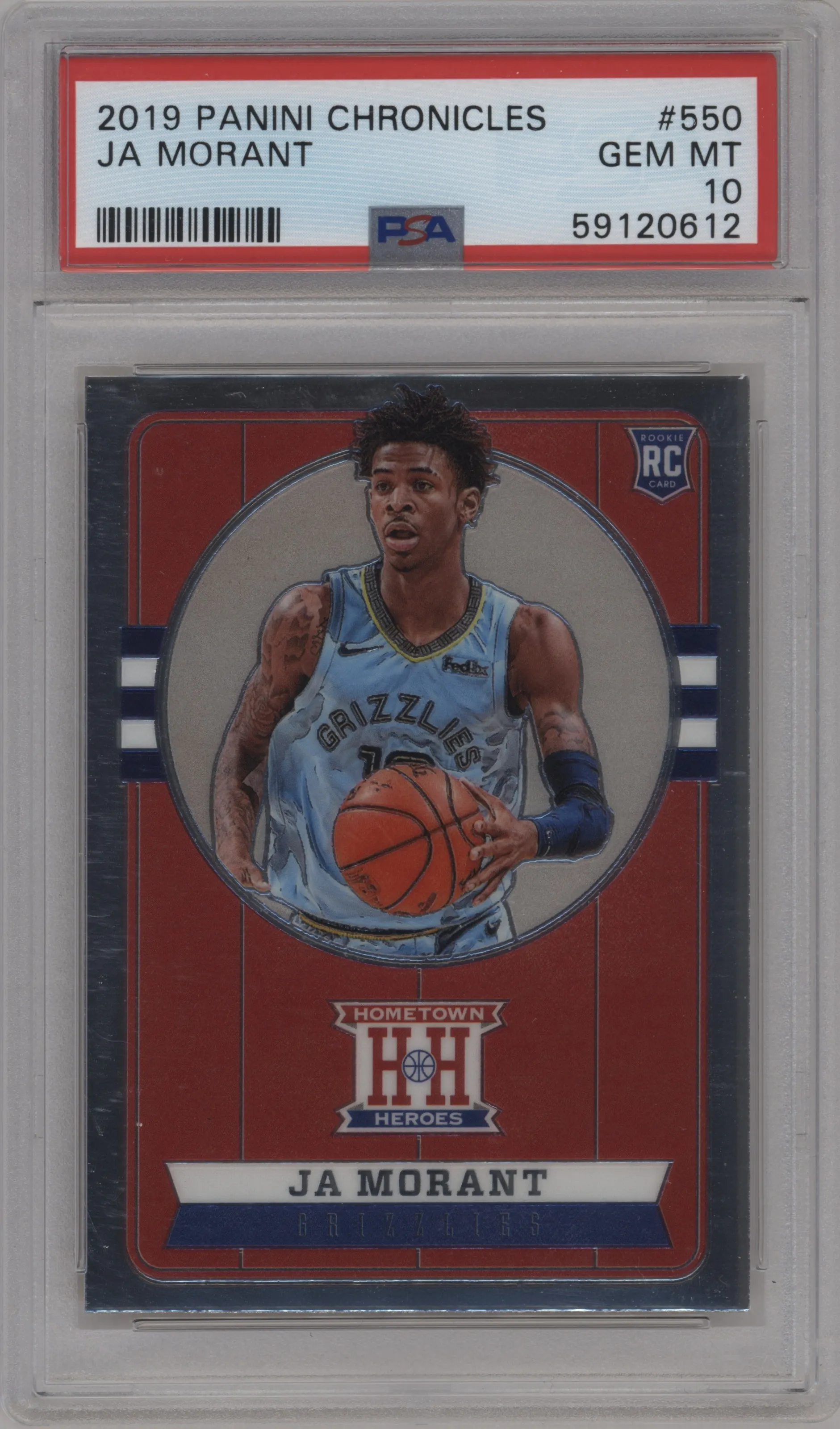 2019 Panini Chronicles Hometown Heroes Ja Morant #550 PSA 10