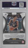 Brandon Clarke from the 2019-20 Panini Prizm Draft Picks set featuring a Gold Vinyl parallel graded by PSA and given an overall grade of 10.