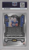 Dalton Kincaid from the 2023 Panini Prizm set featuring a No Huddle Red parallel graded by PSA and given an overall grade of 10.