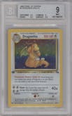 Dragonite from the 1999 Pokemon set graded by Beckett and given an overall grade of 9.