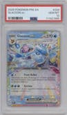 Glaceon ex from the 2025 Pokemon SV set graded by PSA and given an overall grade of 10.
