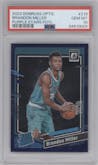 Brandon Miller from the 2023-24 Donruss Optic set featuring a Purple Stars FOTL parallel graded by PSA and given an overall grade of 10.