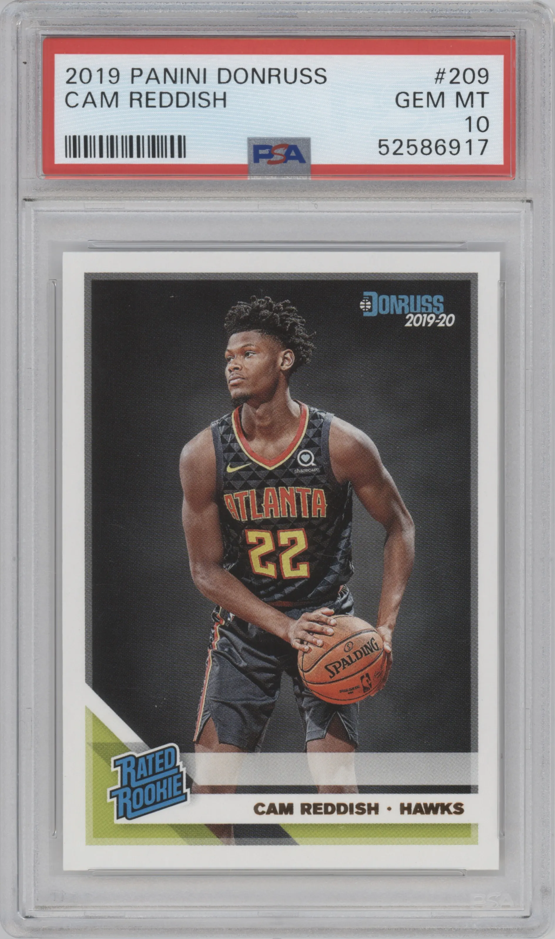 2019 Panini Donruss Rated Rookie Cam Reddish PSA 10
