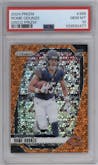Rome Odunze from the 2024 Panini Prizm set featuring a Disco parallel graded by PSA and given an overall grade of 10.