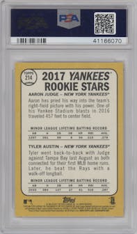 Aaron Judge/Tyler Austin from the 2017 Topps Heritage set graded by PSA and given an overall grade of 10.
