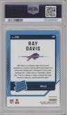 Ray Davis from the 2024 Donruss set featuring a Red Pandora parallel graded by PSA and given an overall grade of 10.