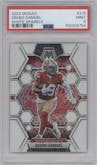 Deebo Samuel from the 2023 Panini Mosaic set featuring a White Sparkle parallel graded by PSA and given an overall grade of 9.