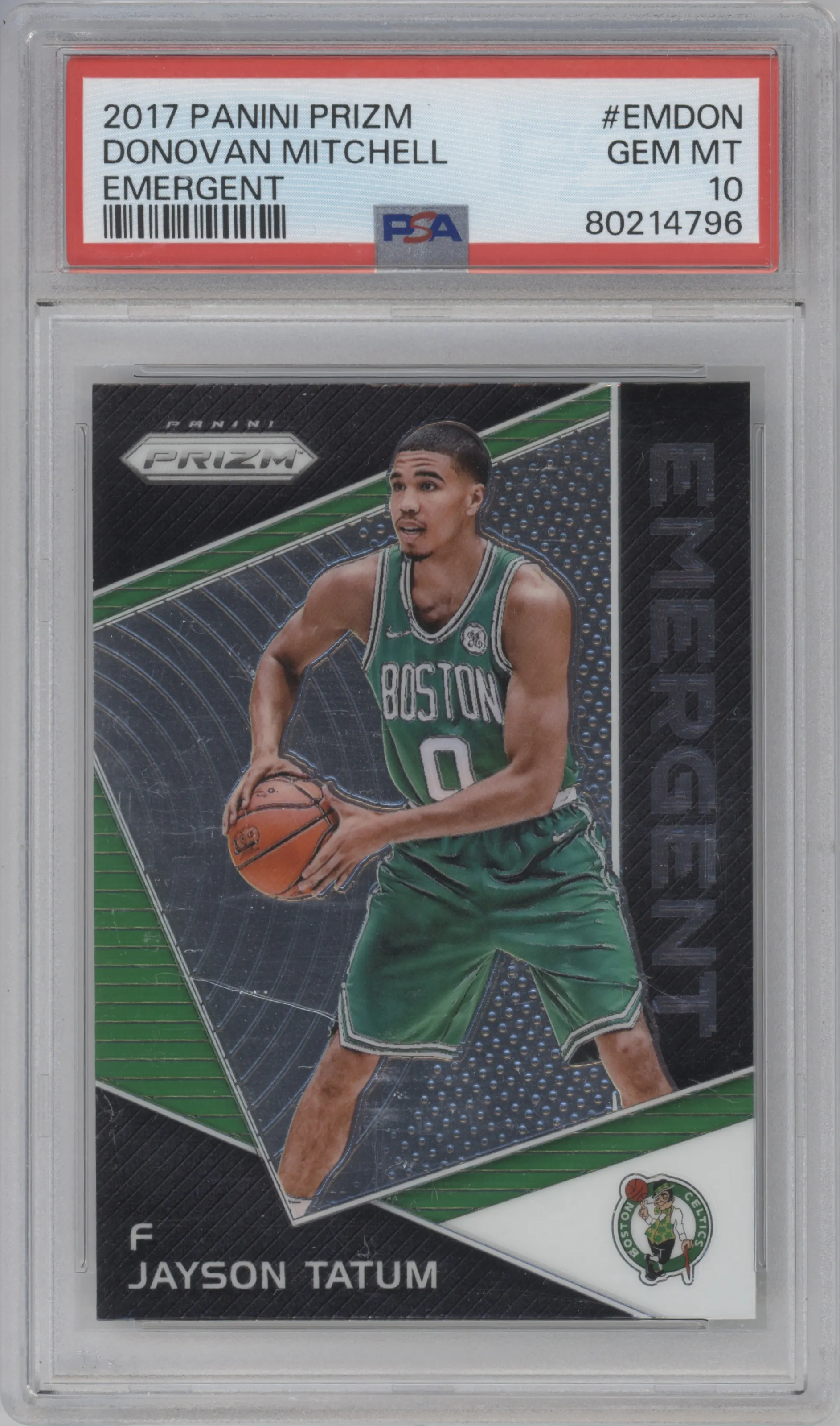 2017 Panini Prizm Emergent Jayson Tatum #EM-JAY PSA 10