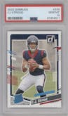 C.J. Stroud from the 2023 Panini Donruss set graded by PSA and given an overall grade of 10.