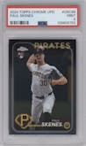 Paul Skenes from the 2024 Topps Chrome Update set graded by PSA and given an overall grade of 9.