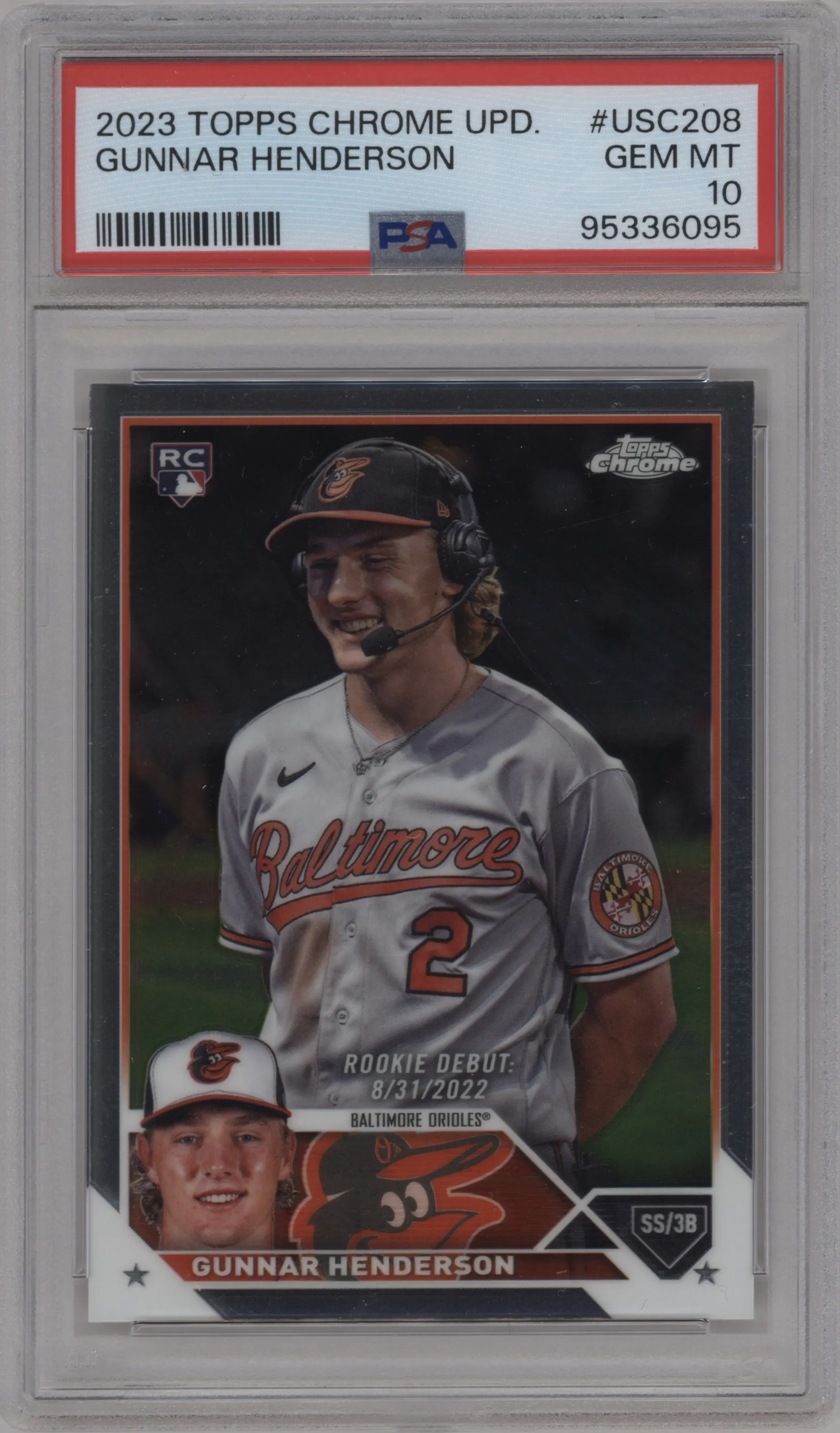 2023 Topps Chrome Update Gunnar Henderson PSA 10