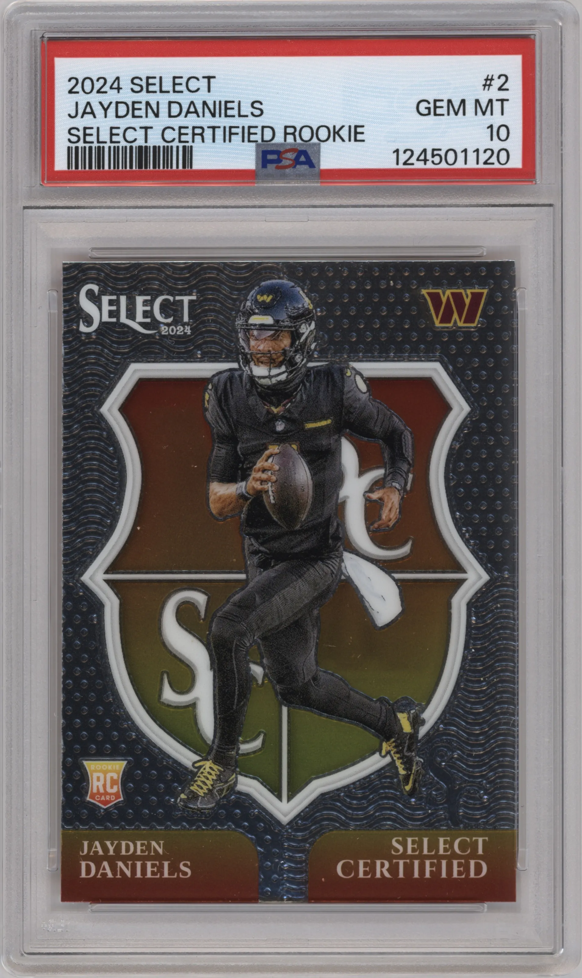 2024 Panini Select Select Cert.Rke. Jayden Daniels #2 PSA 10
