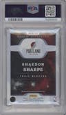 Shaedon Sharpe from the 2022-23 Panini Origins set graded by PSA and given an overall grade of 9.