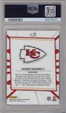 Patrick Mahomes II from the 2023 Donruss Optic set graded by PSA and given an overall grade of 10.