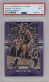Diana Taurasi from the 2020 Panini Prizm WNBA set featuring a Purple Prizm parallel graded by PSA and given an overall grade of 9.