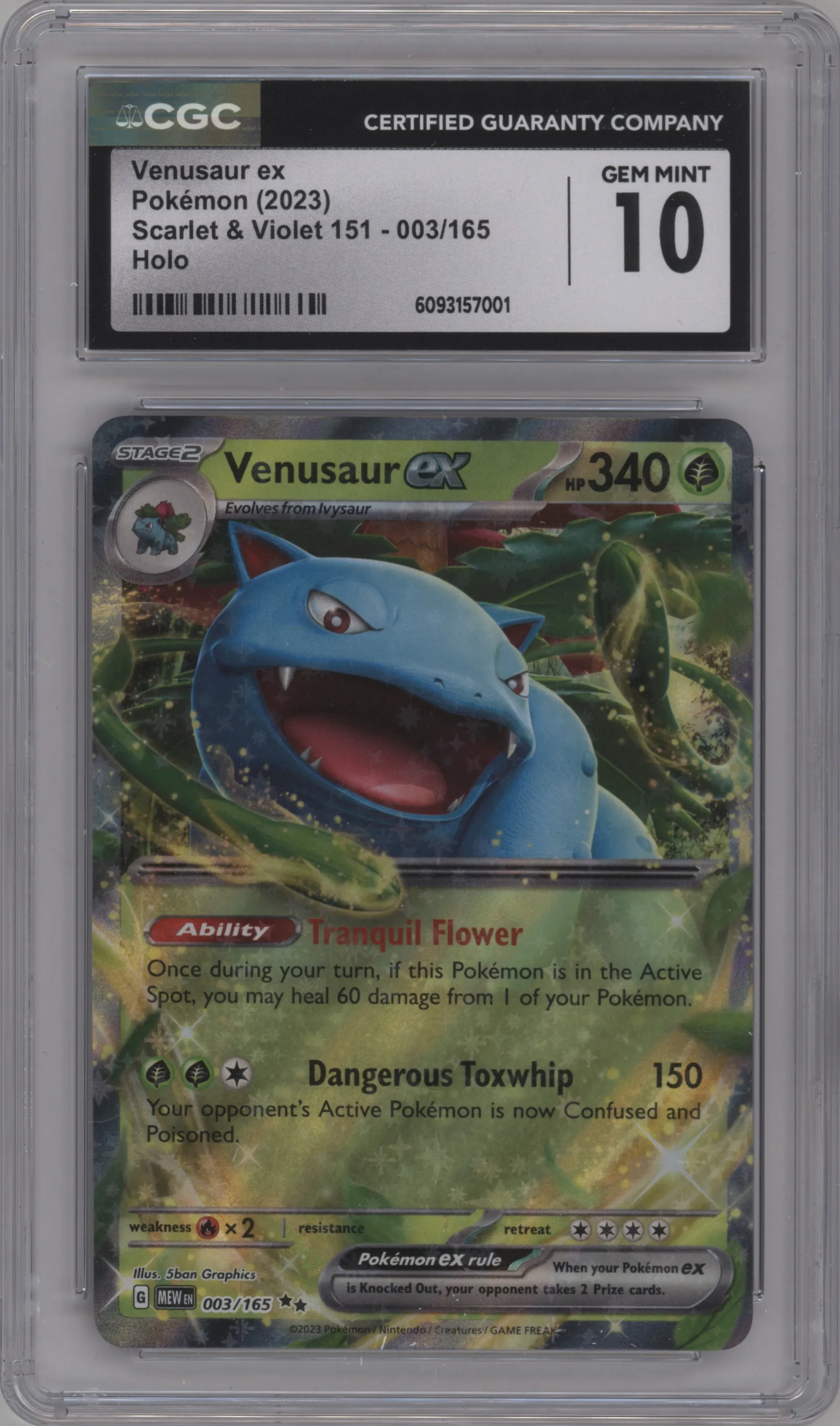2023 Pokemon SV Venusaur ex #003 CGC 10