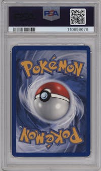 Espeon from the 2001 Pokemon Neo Genesis set graded by PSA and given an overall grade of 6.