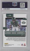 Ahmad "Sauce" Gardner from the 2022 Panini Donruss Optic set featuring a Jazz parallel graded by PSA and given an overall grade of 10.
