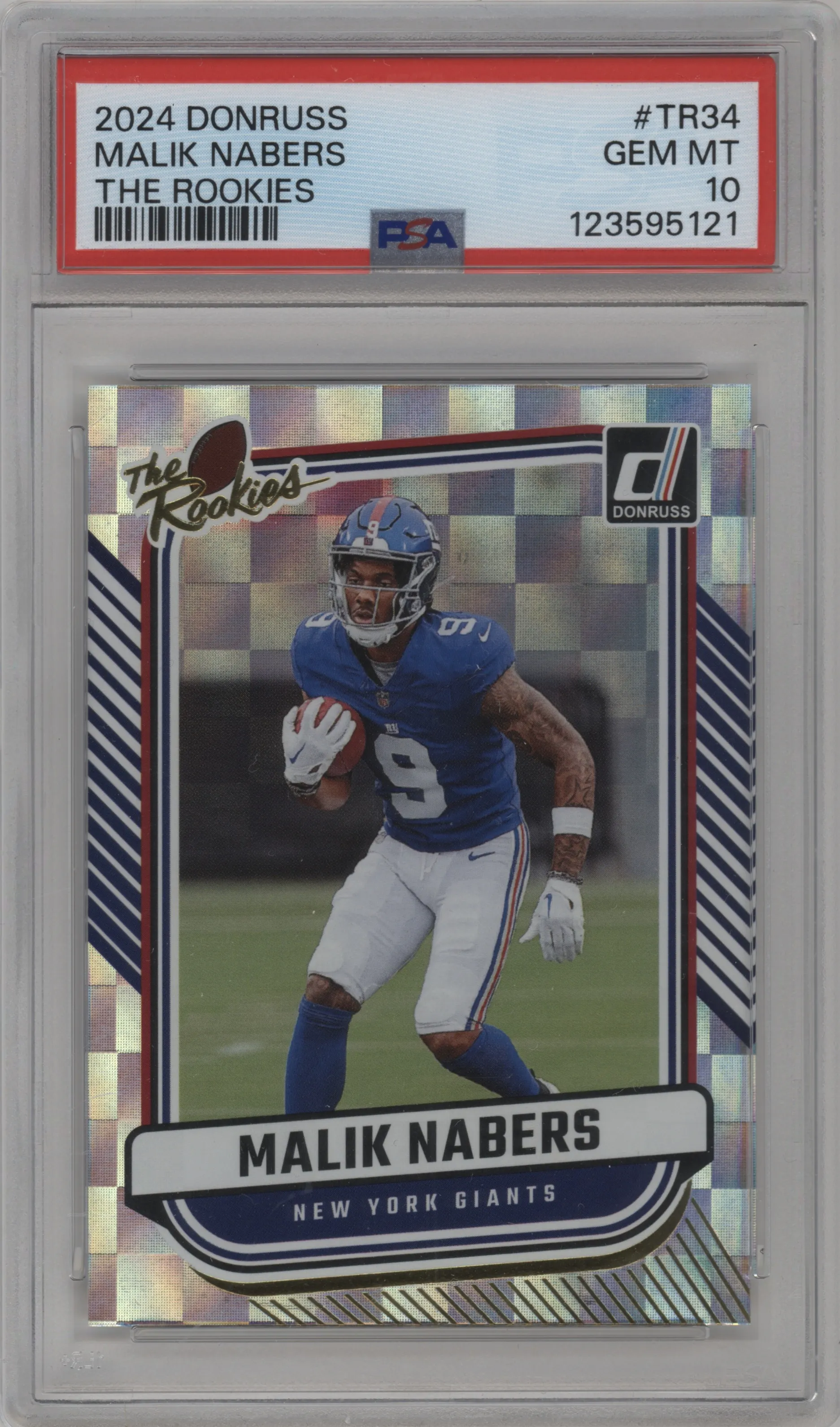 2024 Donruss The Rookies Malik Nabers #TR-34 PSA 10
