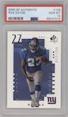 Ron Dayne from the 2000 SP Authentic set graded by PSA and given an overall grade of 10.