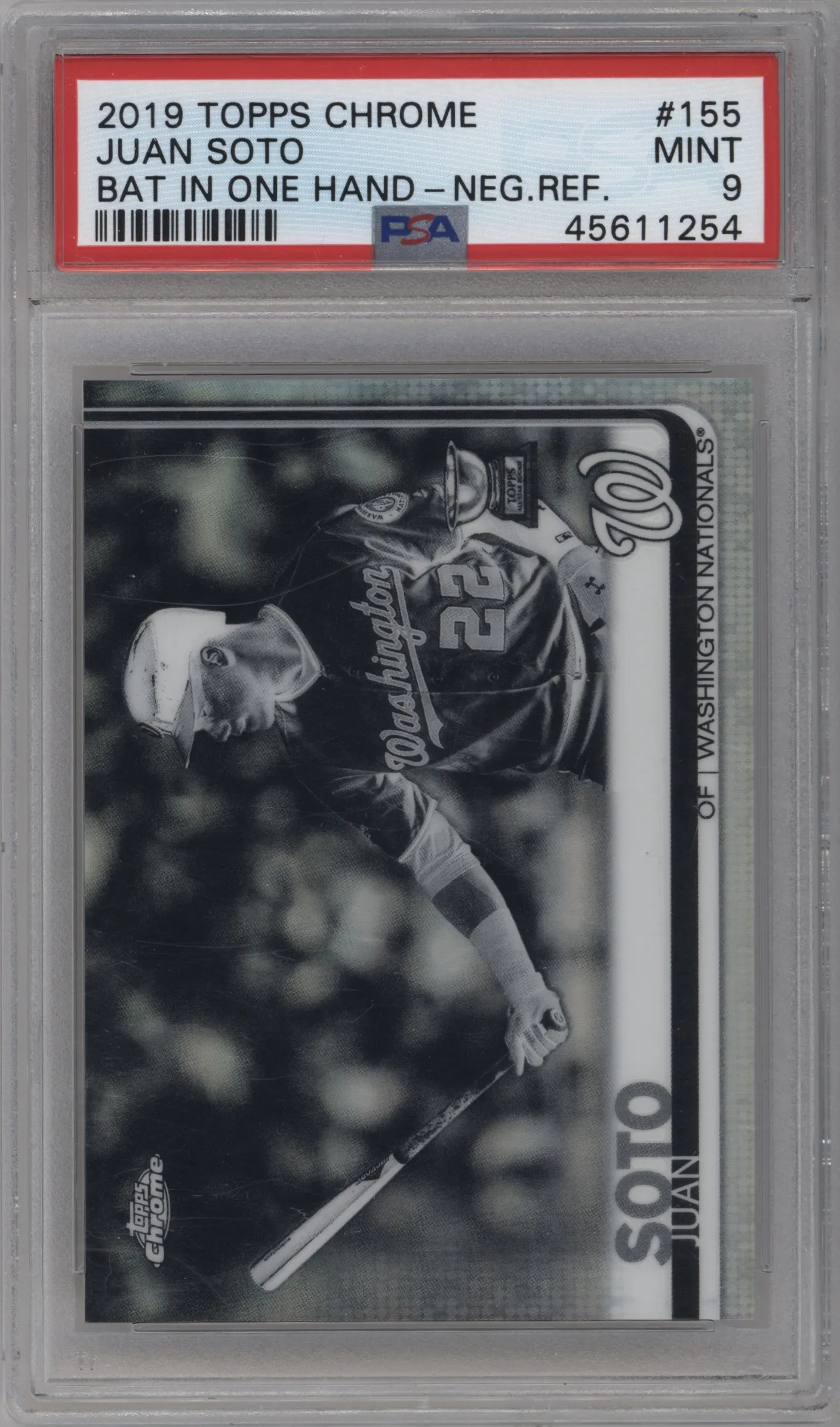 2019 Topps Chrome Juan Soto Negative Refractor #155 PSA 9