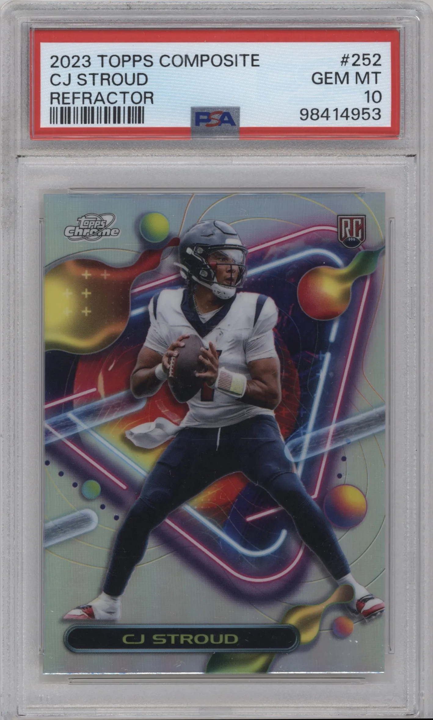 2023 Topps Composite Cosmic Chrome CJ Stroud Refractor #252 PSA 10